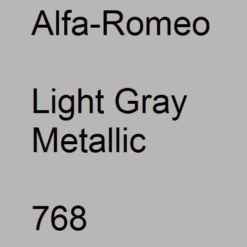 Alfa-Romeo, Light Gray Metallic, 768.